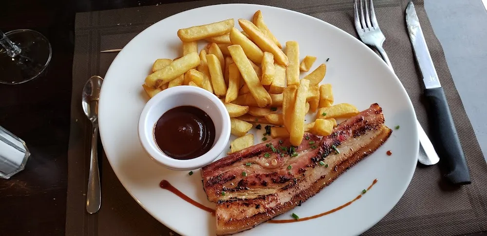 Ham Steak and Frites